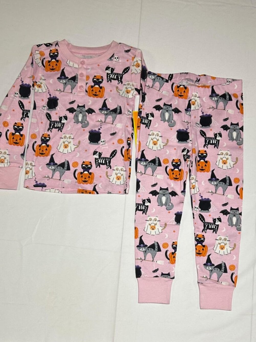 Gymboree Girls 2T Pink Cats Halloween 2 Piece Pajama Set NWT Fall Snug Fitting